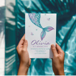 Invitación de cumpleaños a la sirena bajo el mar<br><div class="desc">Bajo la Sirena de Mar Invitación a la Fiesta de Cumpleaños.</div>