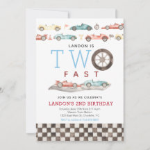 Invitación de cumpleaños a la tarjeta de raza