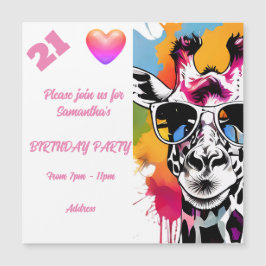 Invitación de cumpleaños a la tarjeta postal fotog