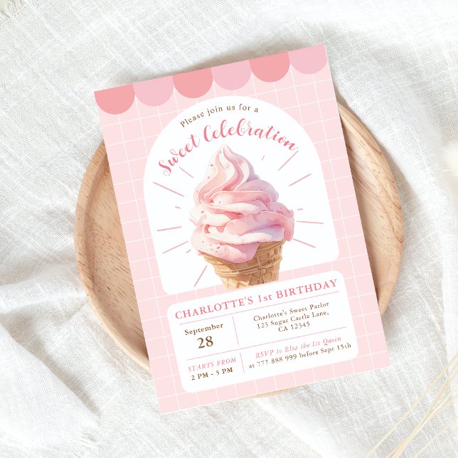 Invitación de cumpleaños a la tienda de helados de (Subido por el creador)