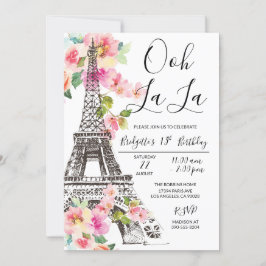 Invitación de cumpleaños a la Torre Eiffel de Parí