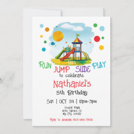 Invitación de cumpleaños a la zona de juegos