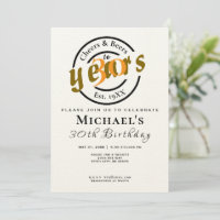 Invitación de cumpleaños a las cervezas - Diseño d