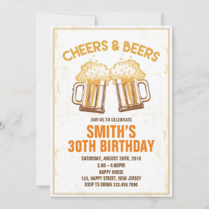 Invitación de cumpleaños a las cervezas y a los no