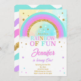 Invitación de cumpleaños a las estrellas del arcoi