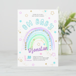 Invitación de cumpleaños a las estrellas del oro d