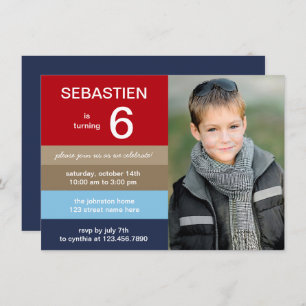 Invitación de cumpleaños a las franjas polo