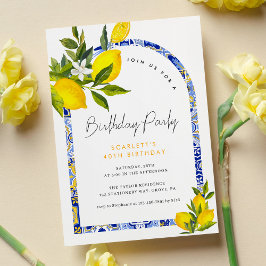 Invitación de cumpleaños a Lemon Mediterranean Boh