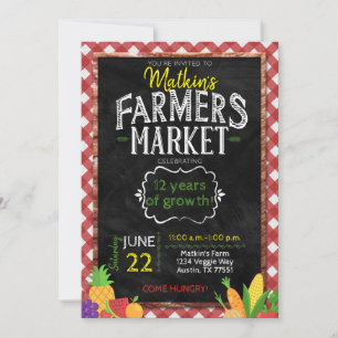 Invitación de cumpleaños a los agricultores para e