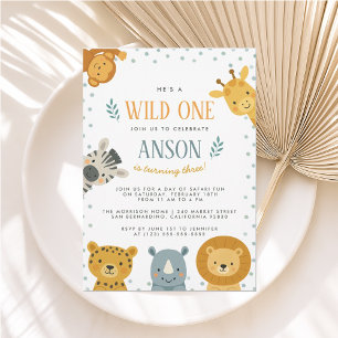 Invitación de cumpleaños a los animales de la jung
