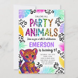 Invitación de cumpleaños a los animales Fiestas de
