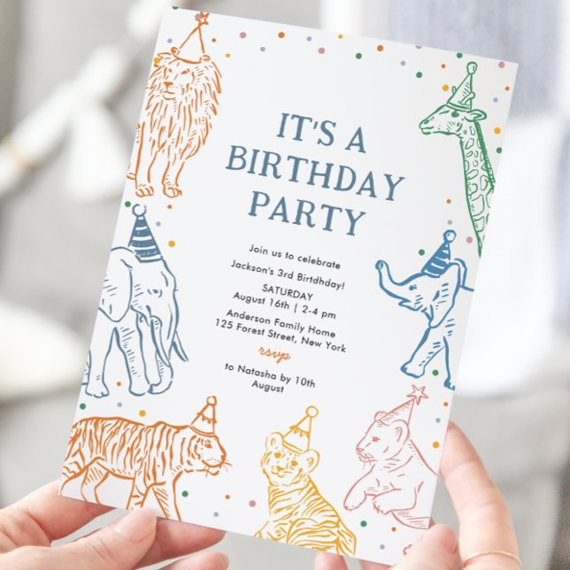 Invitación de cumpleaños a los animales Fiestas de (Subido por el creador)