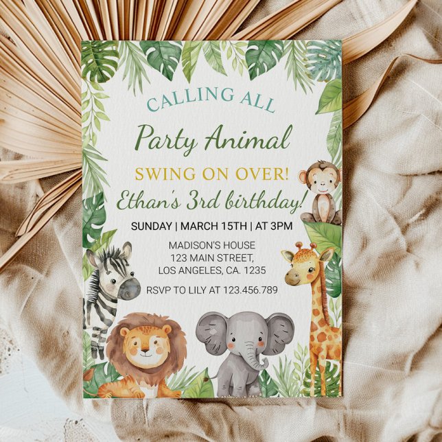 Invitación de cumpleaños a los animales Fiestas de (Subido por el creador)
