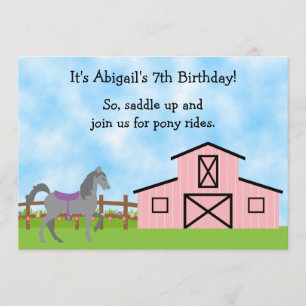 Invitación de cumpleaños a los Chicas de Cute Gray