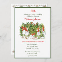 Invitación de cumpleaños a los Chicas de fresa de 