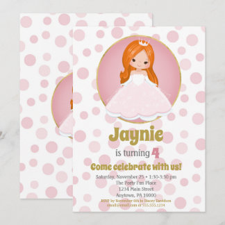 Invitación de cumpleaños a los Chicas de la prince