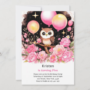 Invitación de cumpleaños a los Chicas Owl Kids