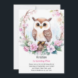 Invitación de cumpleaños a los Chicas Owl Kids<br><div class="desc">Prepárense para una aventura aviar como nunca antes con nuestra "Invitación de cumpleaños a los niños búhos". Este cautivador diseño muestra a una lechuza de ojos amplios en medio de detalles extravagantes, prometiendo un día lleno de emoción, aventura y celebración. Imaginen el deleite en las caras jóvenes mientras reciben esta...</div>