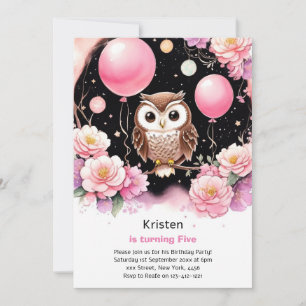 Invitación de cumpleaños a los Chicas Owl Kids