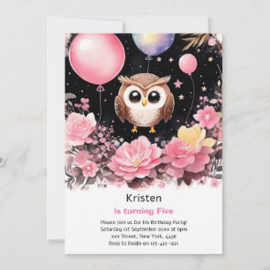 Invitación de cumpleaños a los Chicas Owl Kids