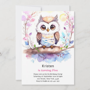 Invitación de cumpleaños a los Chicas Owl Kids