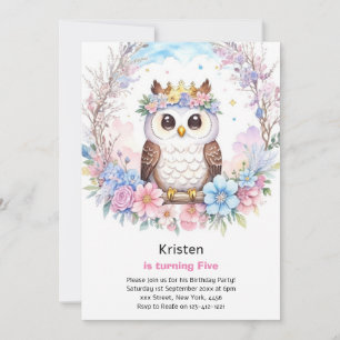 Invitación de cumpleaños a los Chicas Owl Kids