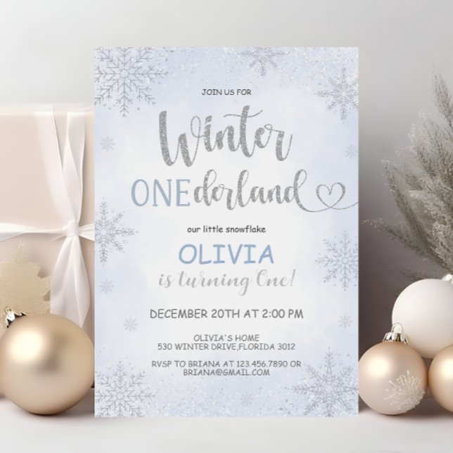 Invitación de cumpleaños a los copos de nieve de O (Subido por el creador)