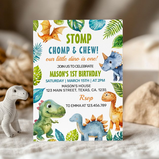 Invitación de cumpleaños a los dinosaurios de la j (Subido por el creador)