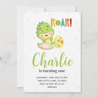 Invitación de cumpleaños a los dinosaurios, invita