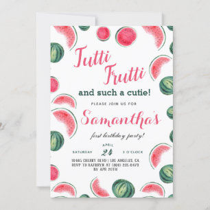Invitación de cumpleaños a los Frutos Tutti Frutti