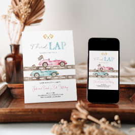 Invitación de cumpleaños a los gemelos de autos de