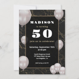 Invitación de cumpleaños a los globos