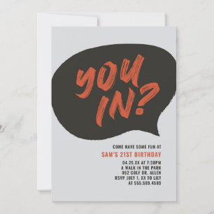 Invitación de cumpleaños a los hombres