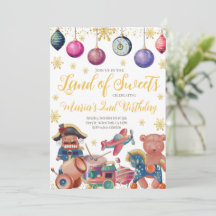 Invitación de cumpleaños a los Juguetes Nutcracker