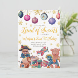 Invitación de cumpleaños a los Juguetes Nutcracker