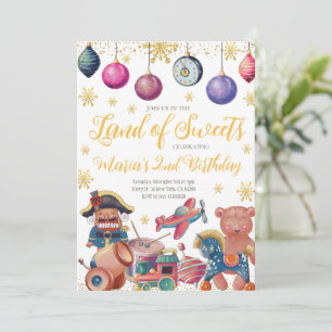 Invitación de cumpleaños a los Juguetes Nutcracker