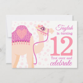 Invitación de cumpleaños a los niños camellos que 