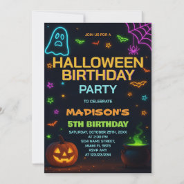 Invitación de cumpleaños a los niños con parche de