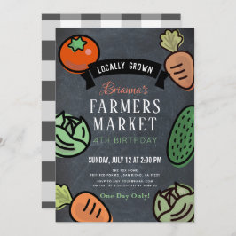 Invitación de cumpleaños a los niños de Chalkboard