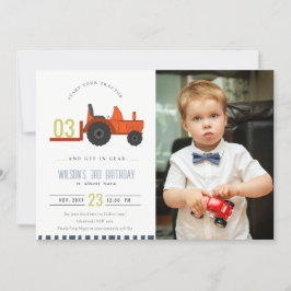 Invitación de cumpleaños a los niños de foto de Tr