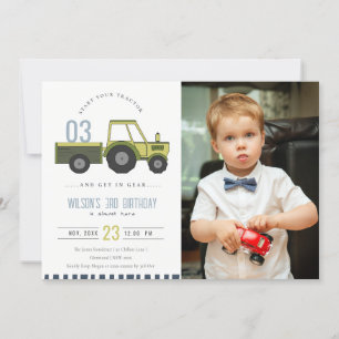 Invitación de cumpleaños a los niños de la foto de