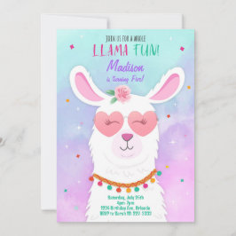 Invitación de cumpleaños a los niños de Llama de g