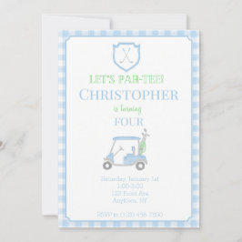 Invitación de cumpleaños a los niños de Par-Tee