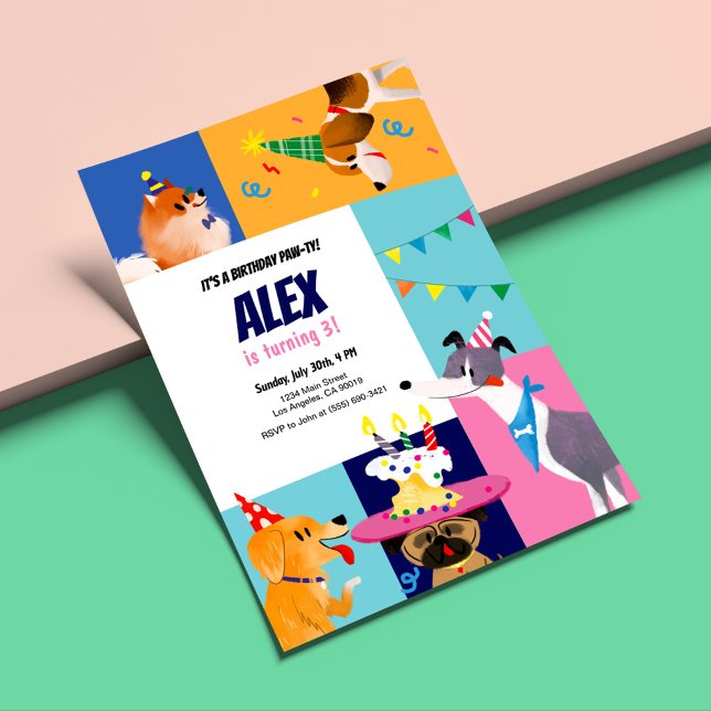 Invitación de cumpleaños a los niños de Paw-ty (Subido por el creador)