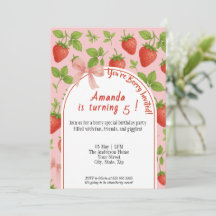 Invitación de cumpleaños a los niños dulces de fre