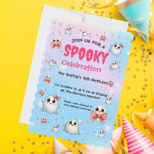 Invitación de cumpleaños a los niños fantasmas de 