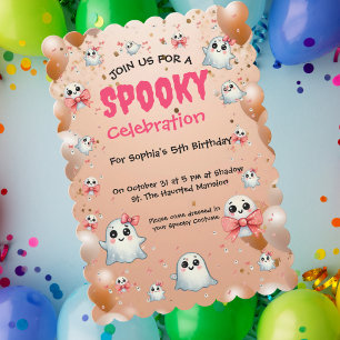Invitación de cumpleaños a los niños fantasmas de