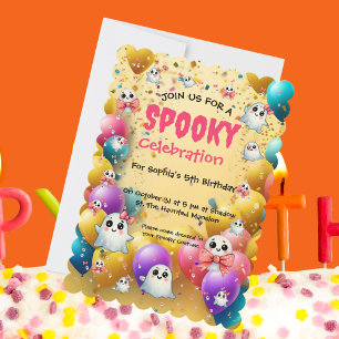 Invitación de cumpleaños a los niños fantasmas de