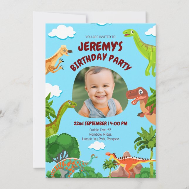 Invitación de cumpleaños a los personalizados de D (Anverso)