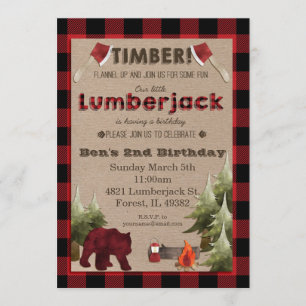 Invitación de cumpleaños a Lumberjack